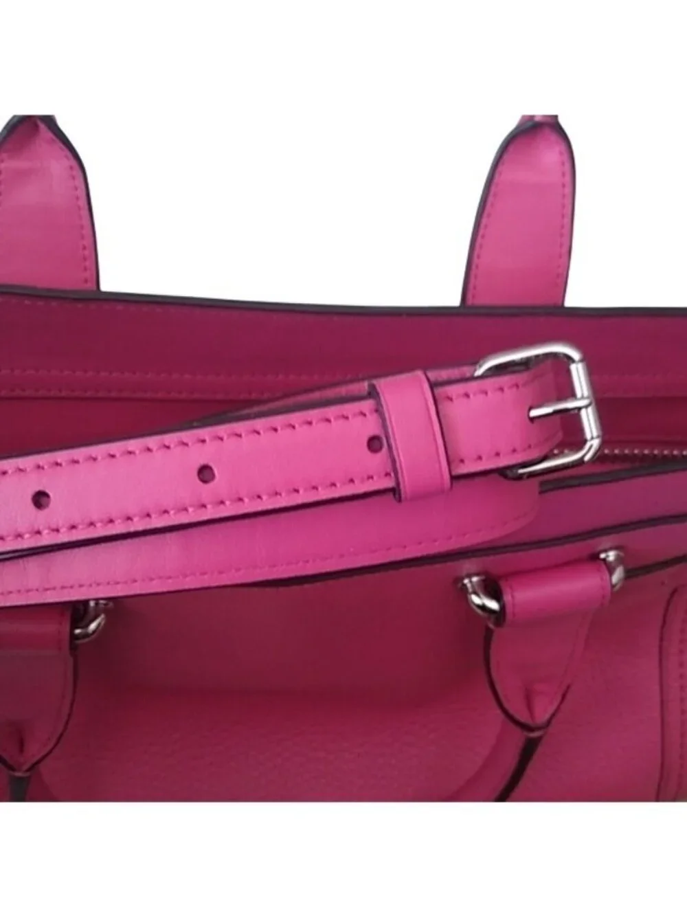 Coach F53308 Nubuck Pebble Leather Swagger Carryall Purse Bag, SV/Dahlia…